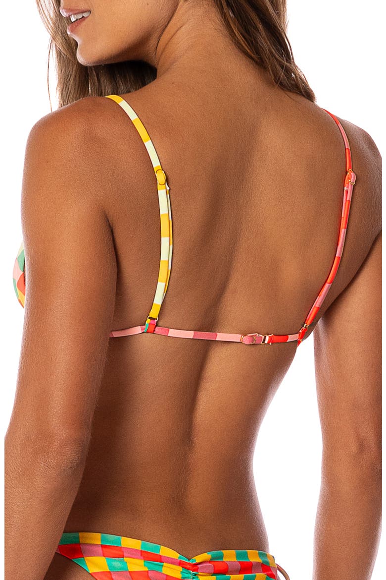 Golden Gambit Coco Reversible Bikini Top, Alternate, color, RED