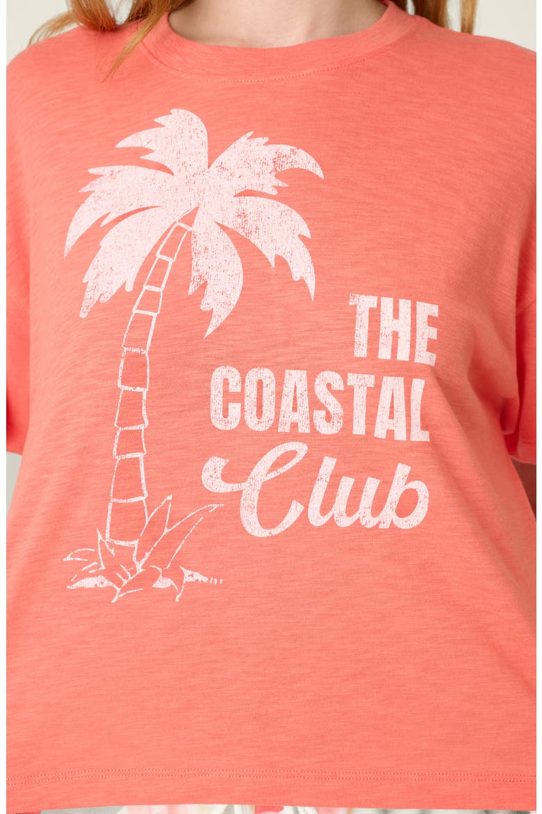 Coastal Club Short Sleeve Graphic T-Shirt, Alternate, color, HOT CORAL