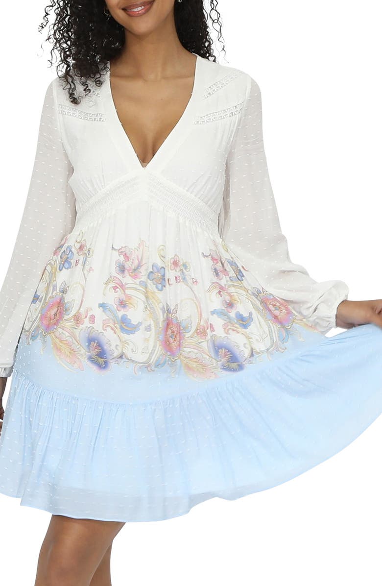 Belle & Bloom All Your Love Babydoll Dress, Alternate, color, White