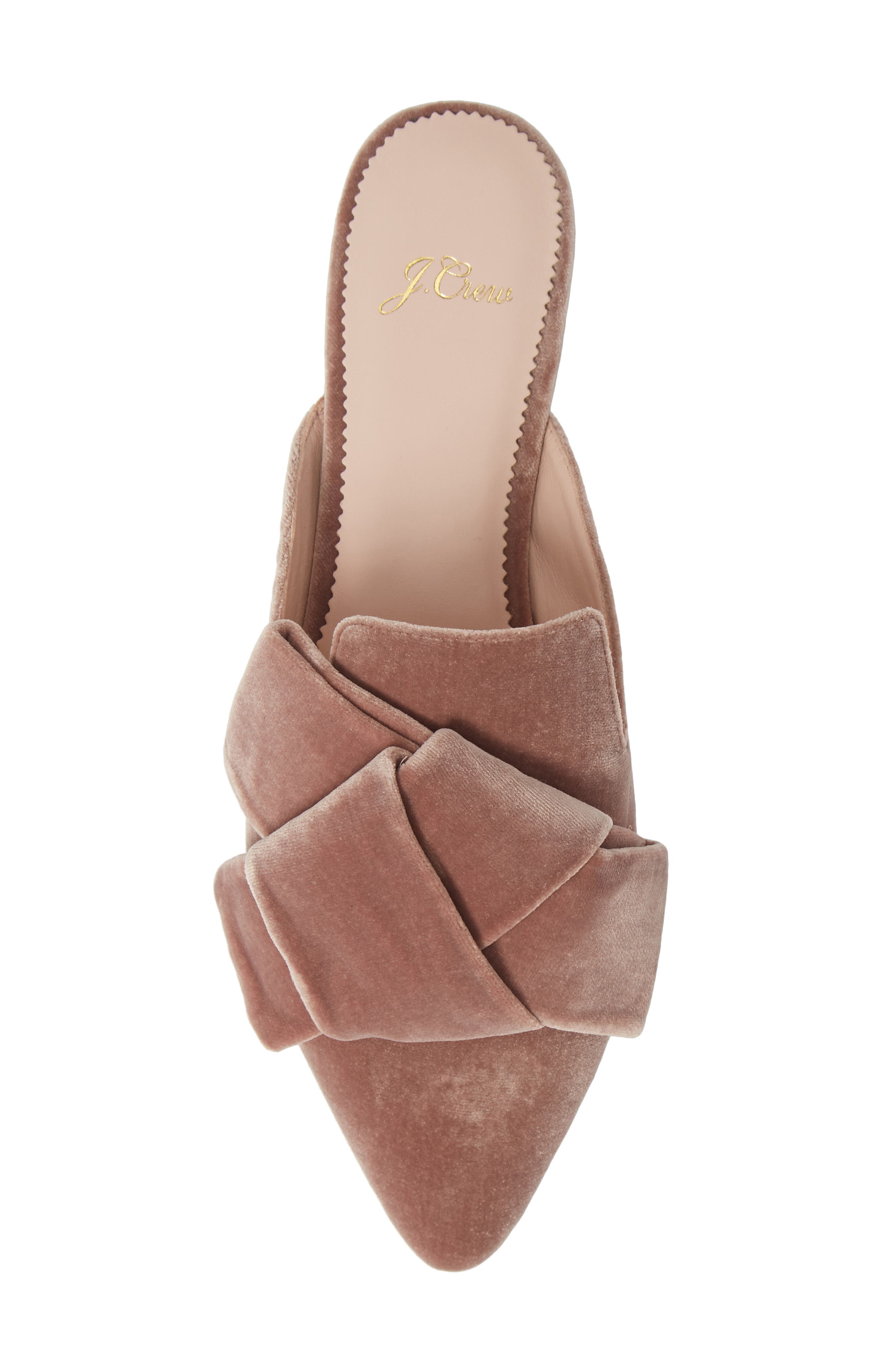 Pointed Toe Slide Sandal, Alternate, color, SEASHELL VELVET