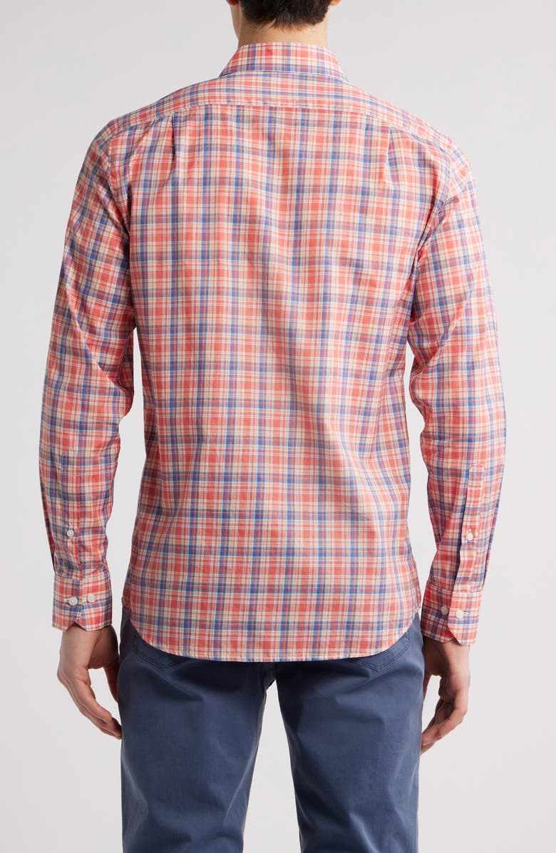 Scott Barber Retro Plaid Cotton Voile Button-Up Shirt, Alternate, color, 