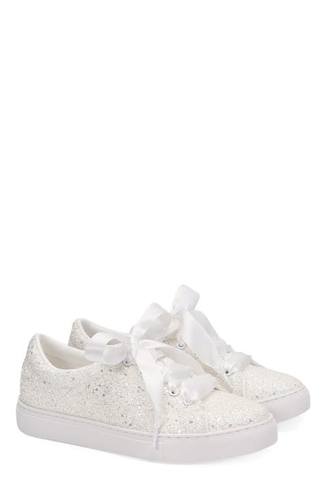 Lucy Rock Glitter Wedding Platform Sneakers