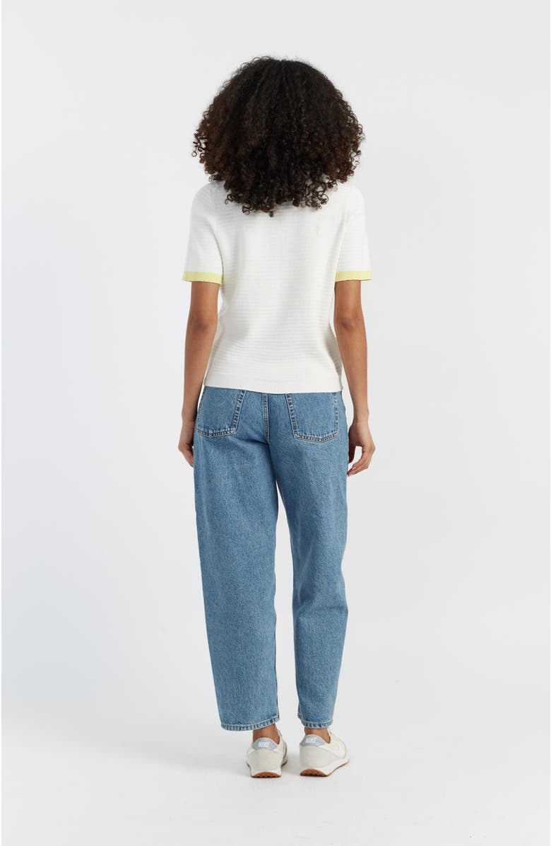 Chinti & Parker Cotton Heart Breton Crochet T-Shirt, Alternate, color, Cream