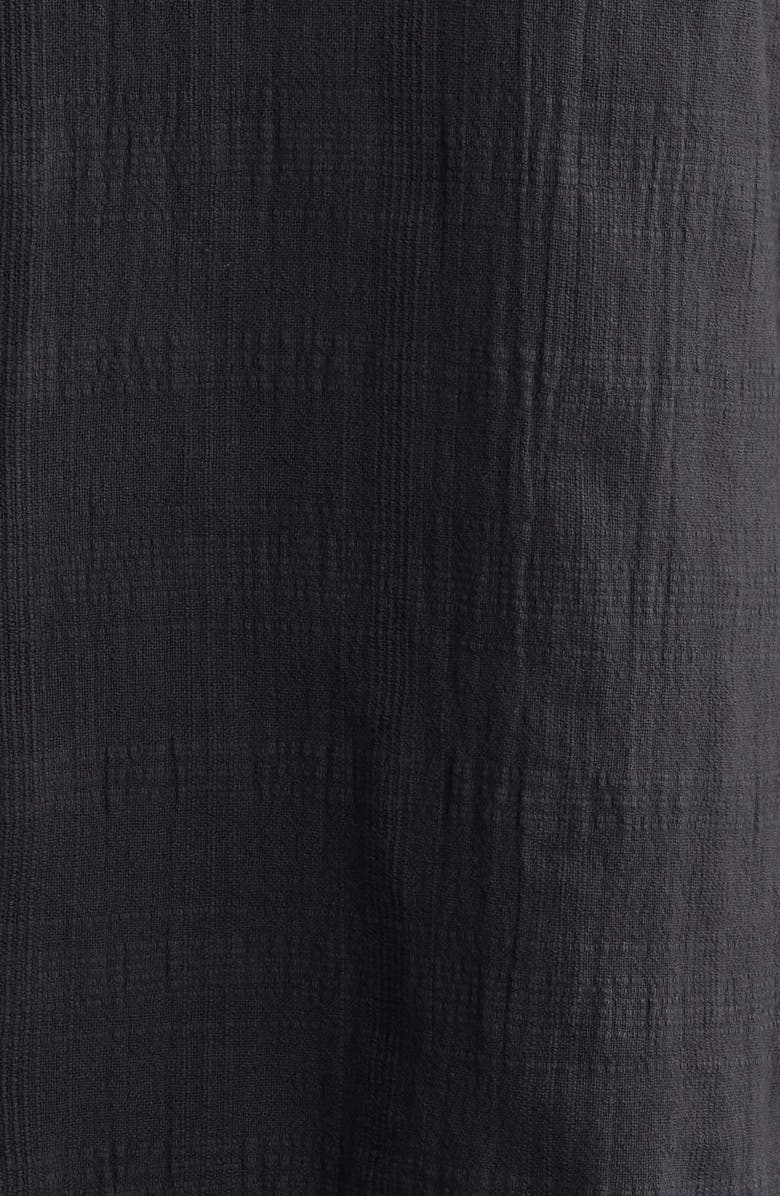 Corridor Washed Dobby Check Cotton Seersucker Camp Shirt, Alternate, color, Washed Black