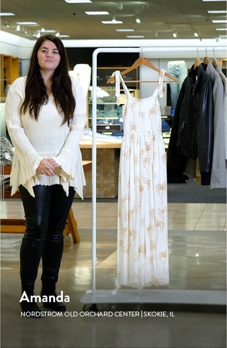 Ginelle Palm Print Wide Leg Jumpsuit, sales video thumbnail