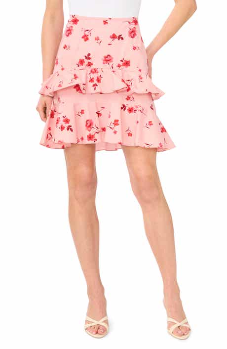 Tiered Flounce Miniskirt