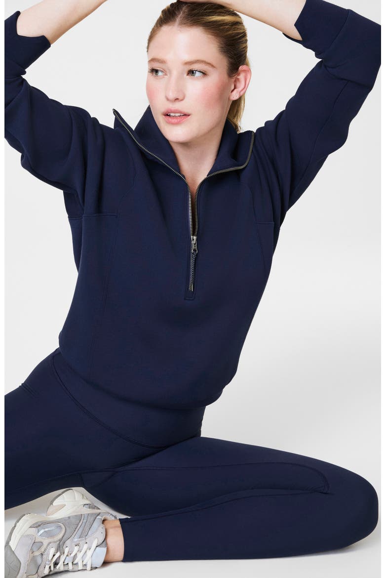 High Waist Leggings, Alternate, color, TIMELESS NAVY