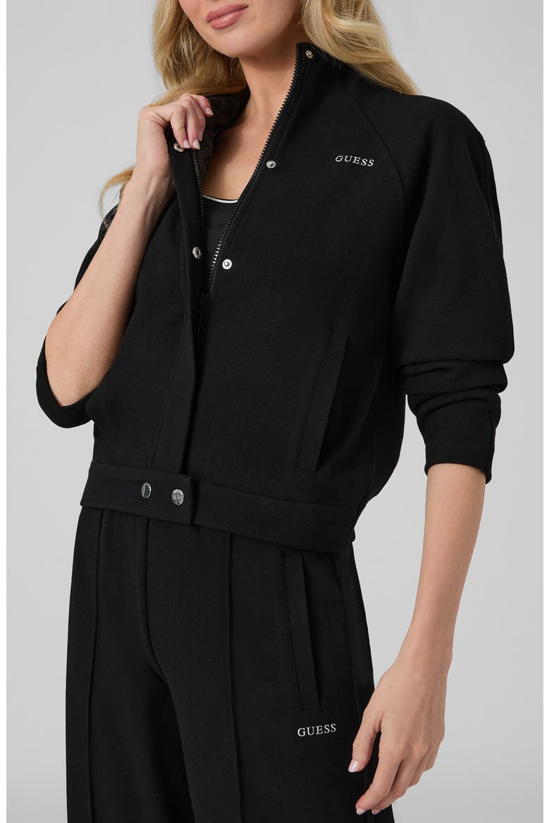 Marilu Full Zip Jacket, Alternate, color, JET BLACK