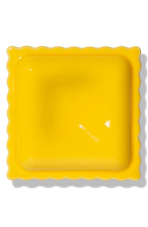 Doiy The Dolce Vita Collection Ravioli Ceramic Spoon Rest In Yellow