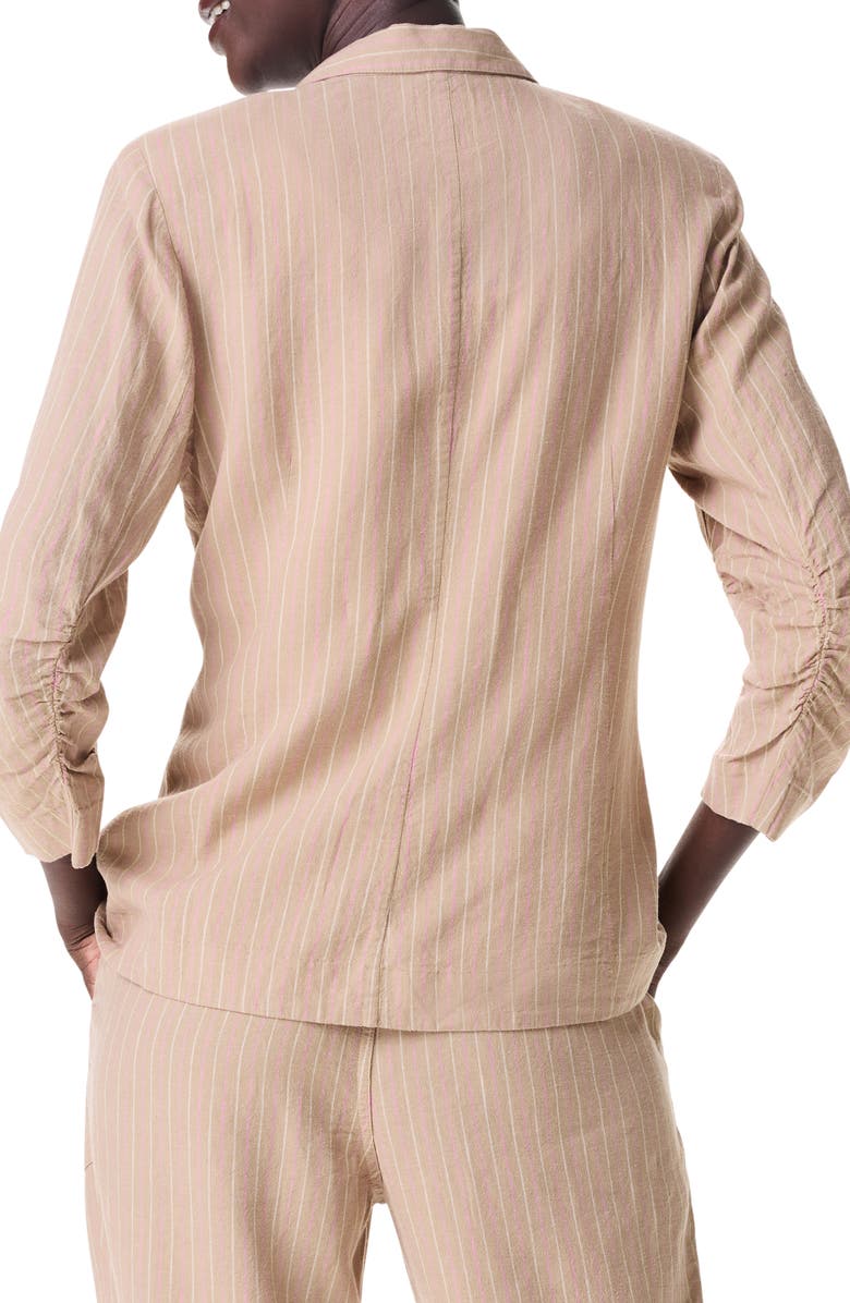 NIC+ZOE Central Park Scrunch Sleeve Linen Blend Blazer, Alternate, color, 