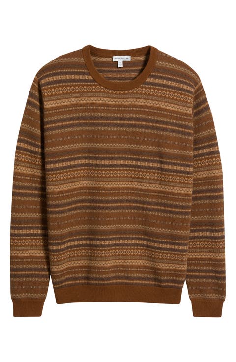 Saddle Fair Isle Wool & Cashmere Sweater