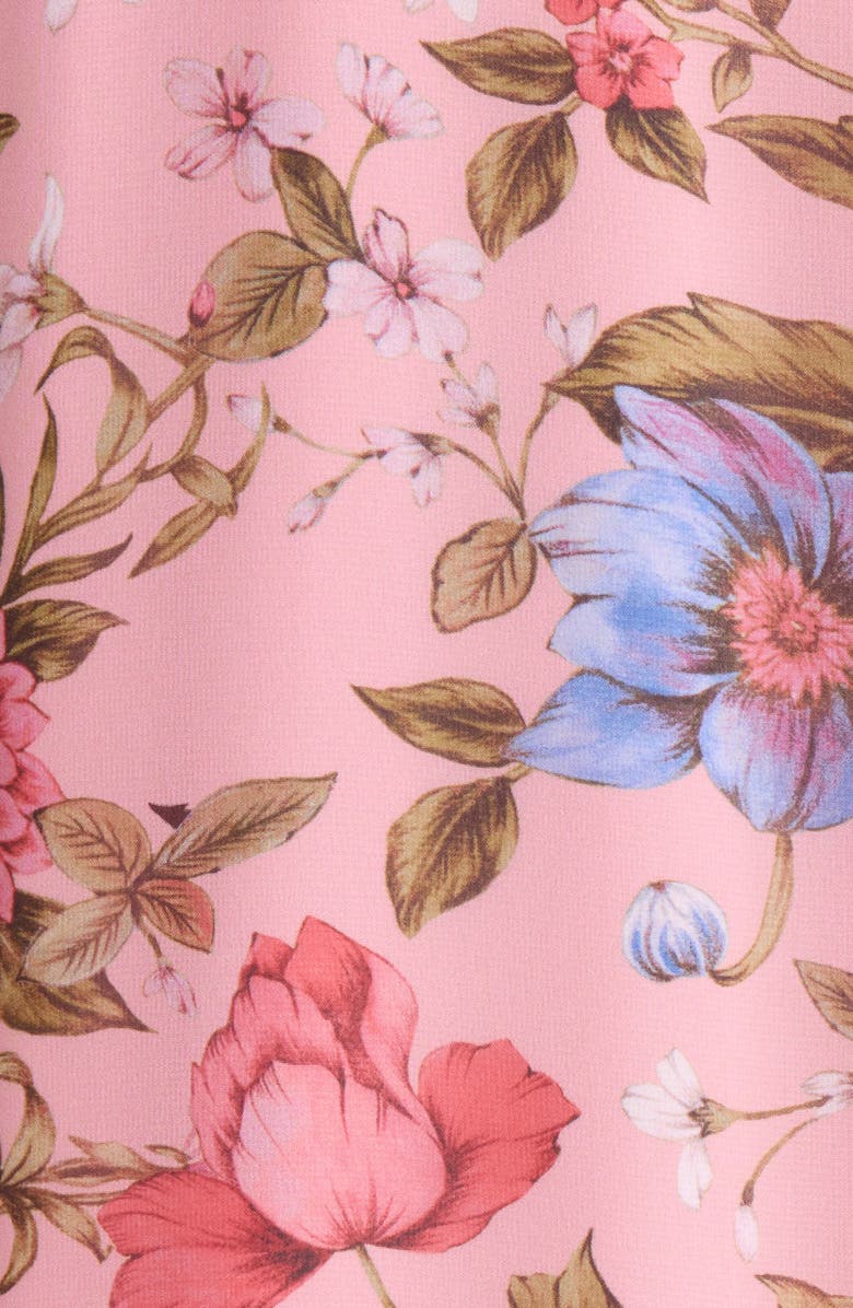 Anne Klein Floral Midi Dress, Alternate, color, Calypso Coral Multi