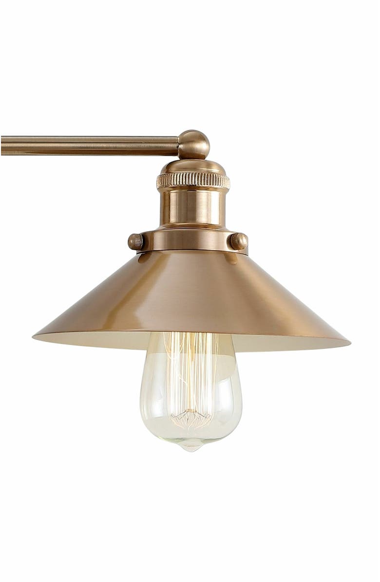 JONATHAN Y July Metal Shade Sconce, Alternate, color, Brass Gold