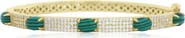 The Lovery Fine Jewelry Malachite CZ Pave Station Bangle