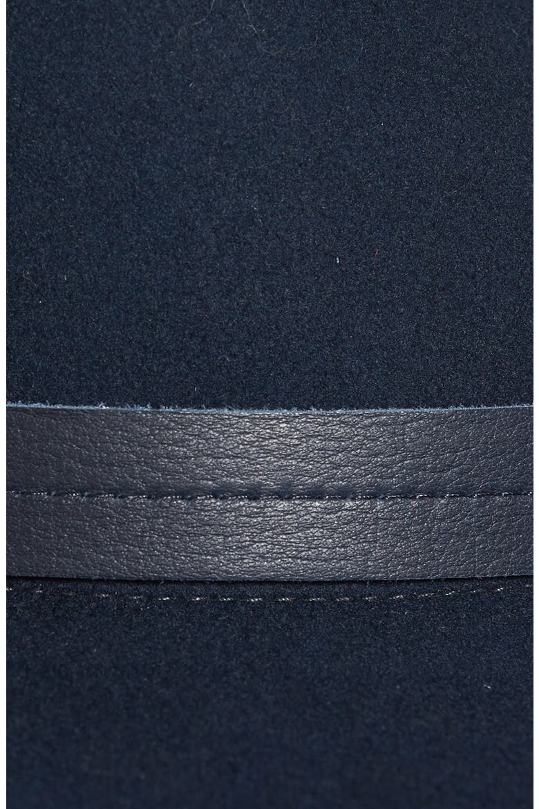 Wide Brim Wool Fedora, Alternate, color, NAVY