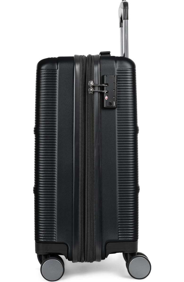 bugatti Brussels Hardside Carry-on Luggage with Expansion, Alternate, color, Black