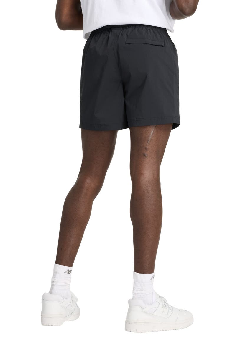 Athletics Woven Stretch Nylon Shorts, Alternate, color, BLACK