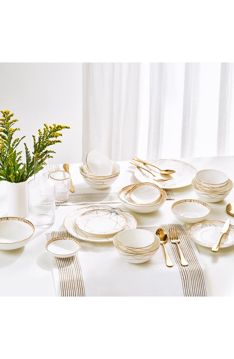 Prouna Gem Cut Gold Mug, Alternate, color, White