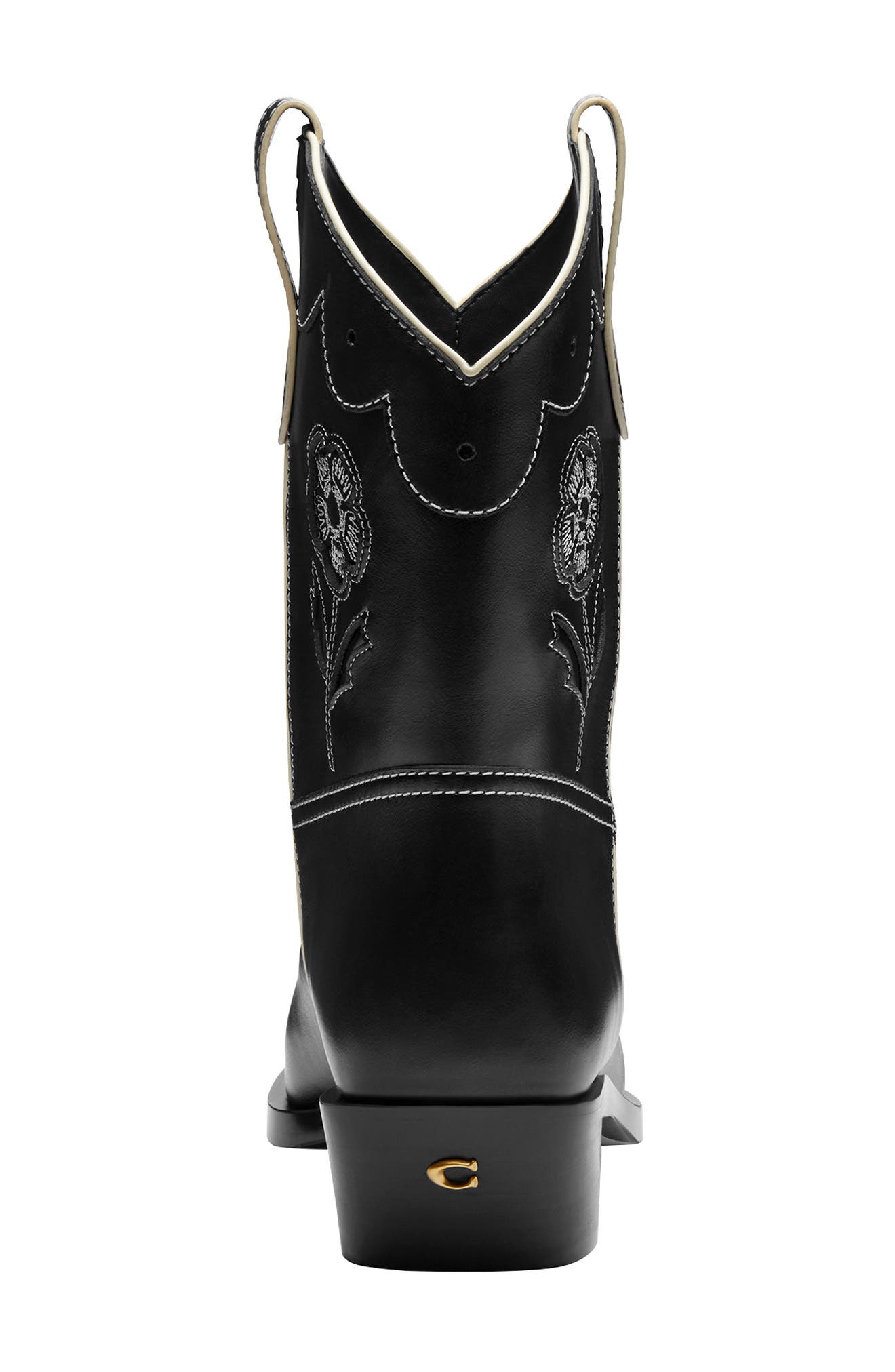 COACH Aria Pointed Toe Western Boot, Alternate, color, 