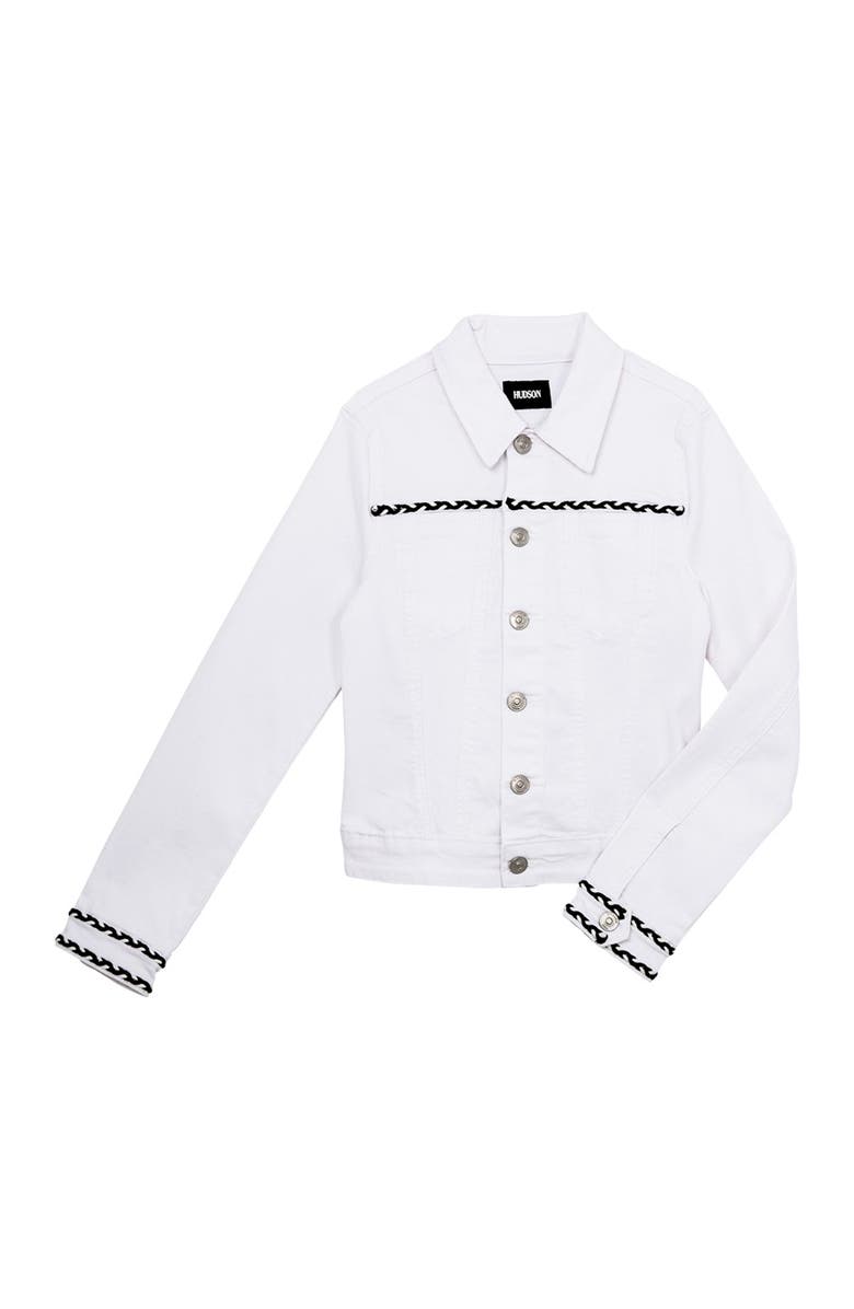 Hudson Jeans Braided Trim Jean Jacket, Main, color, 