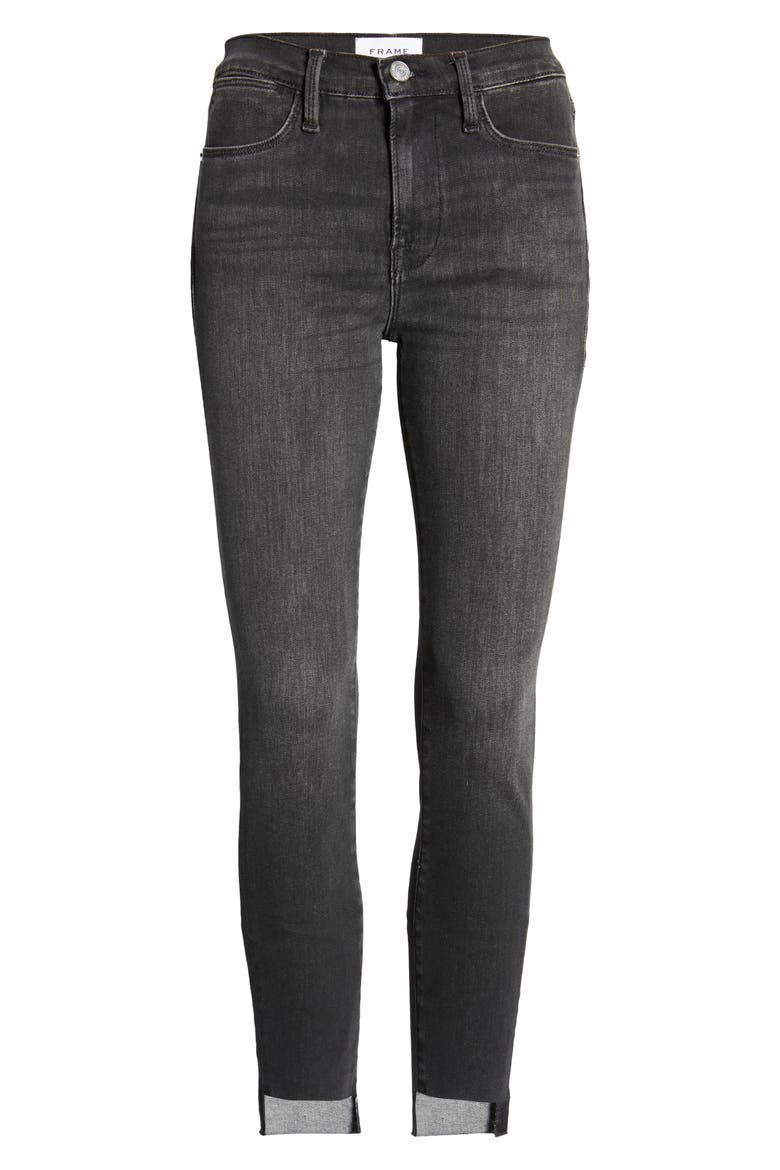 Le High Step Hem Ankle Skinny Jeans, Alternate, color, TINSLEY