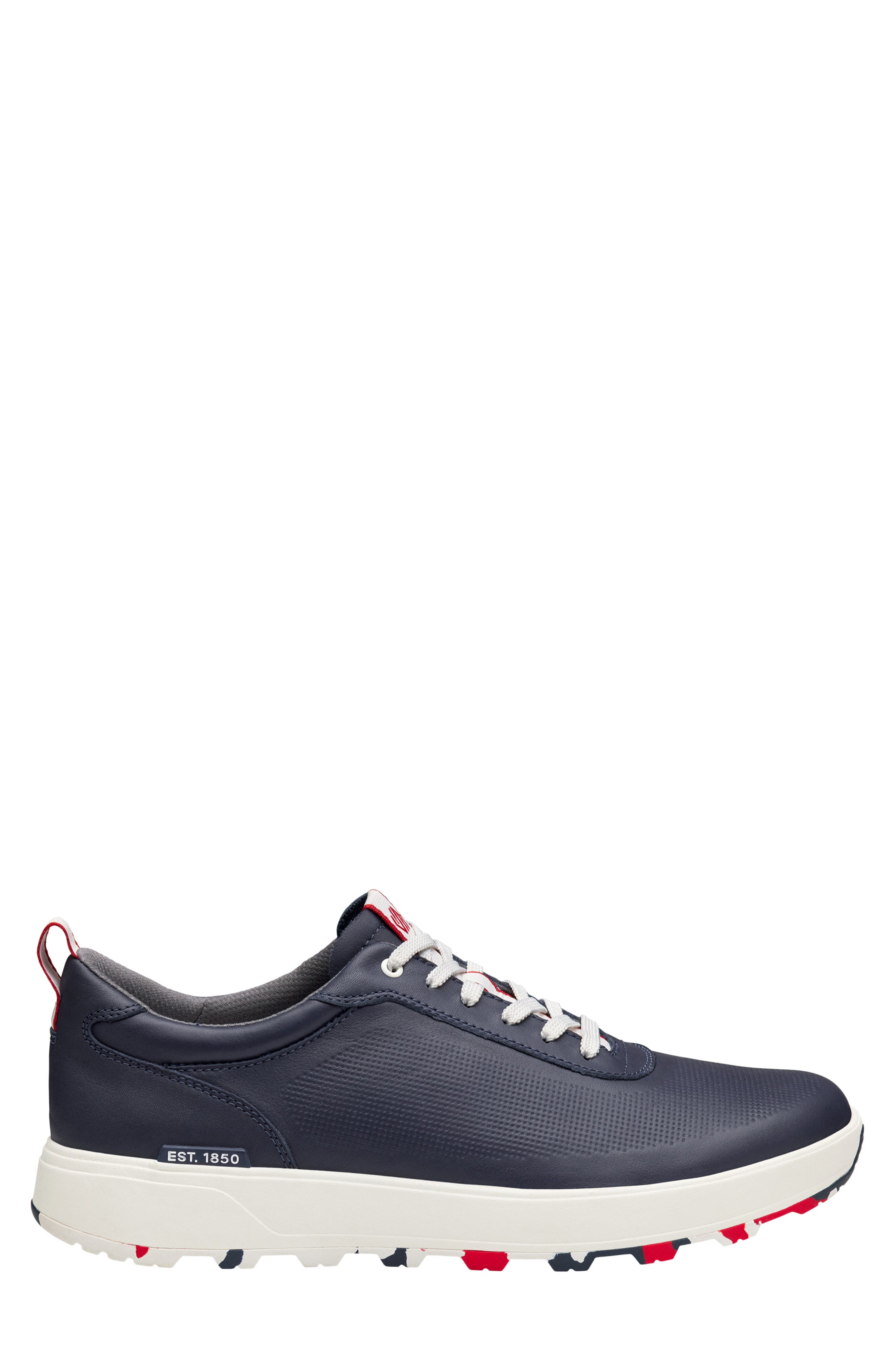Johnston & Murphy Lucas Waterproof U-Throat Sneaker, Alternate, color, Navy Waterproof Full Grain
