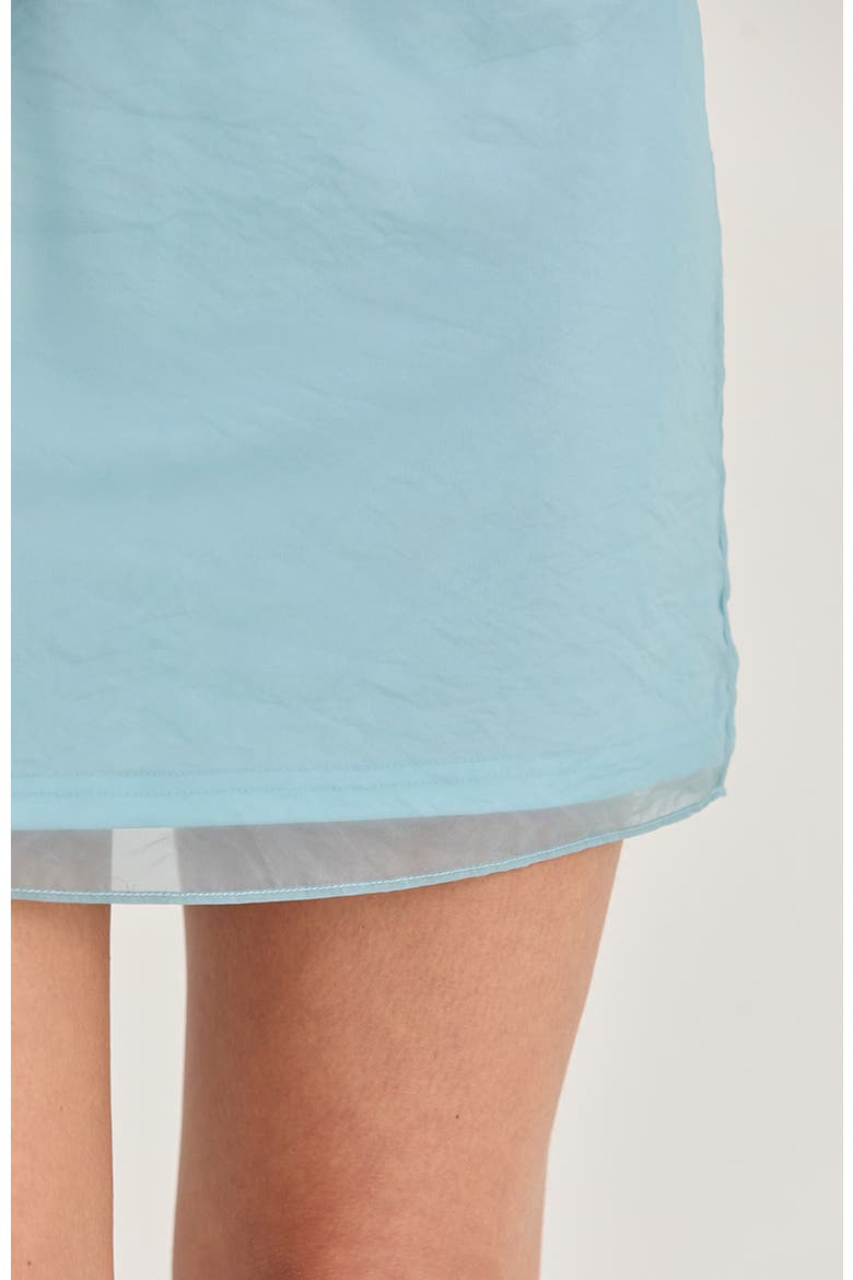 Organza Mini Skirt, Alternate, color, Light Blue