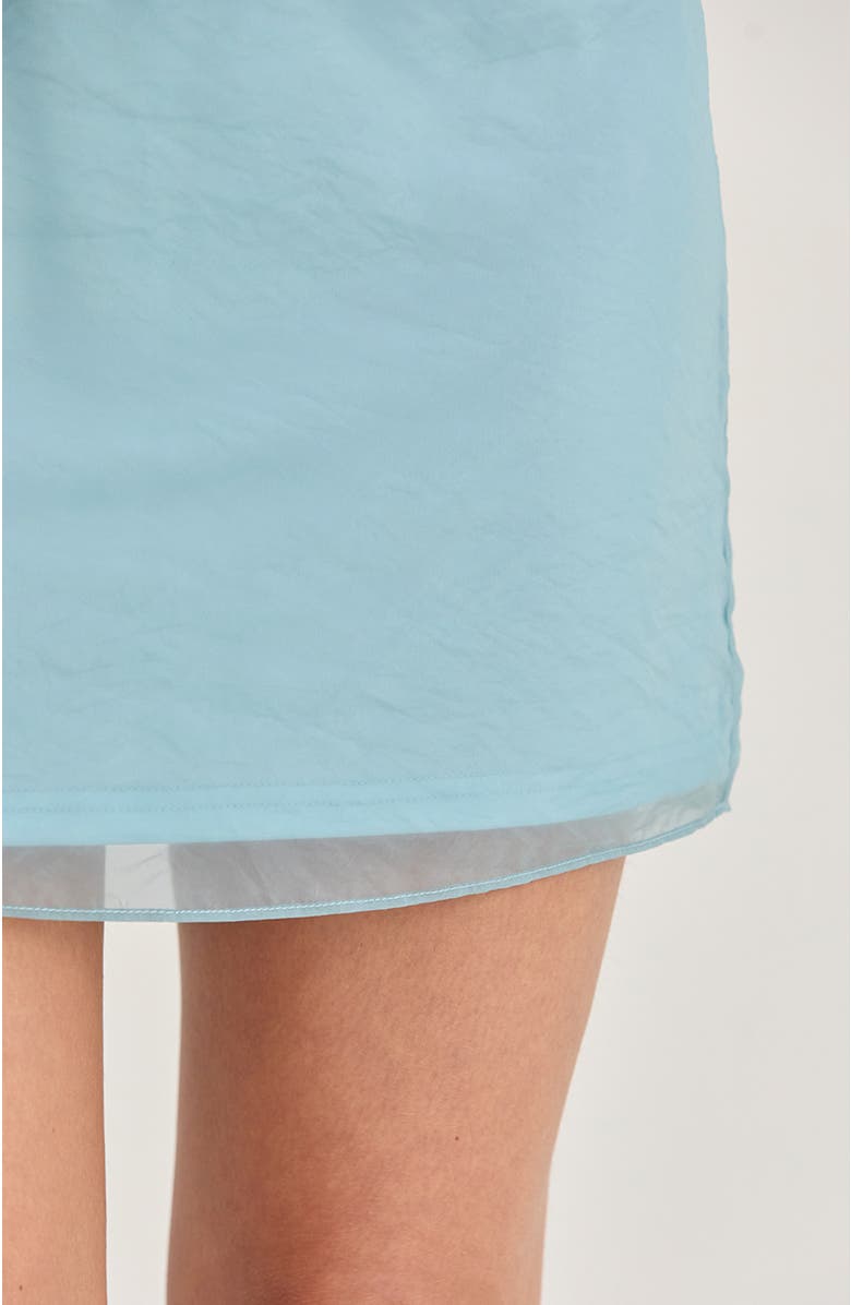 CRESCENT Organza Mini Skirt, Alternate, color, Light Blue