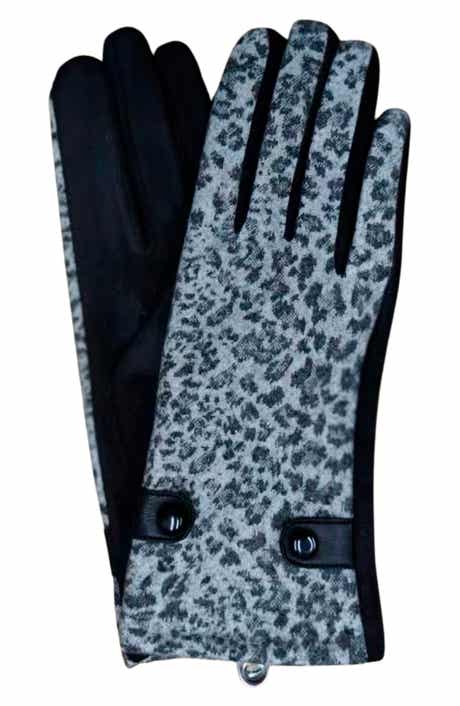 MARCUS ADLER Leopard Print Jersey Gloves