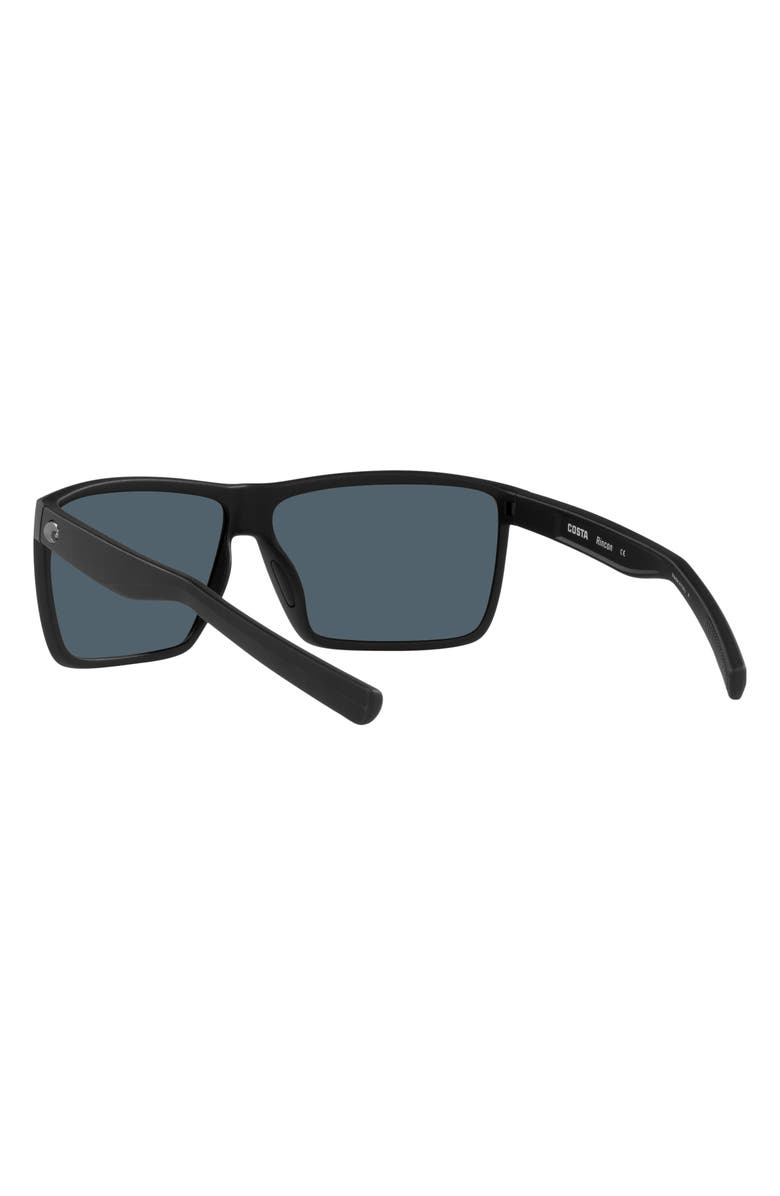 Costa Del Mar 63mm Polarized Oversize Rectangular Sunglasses, Alternate, color, Matte Black 2