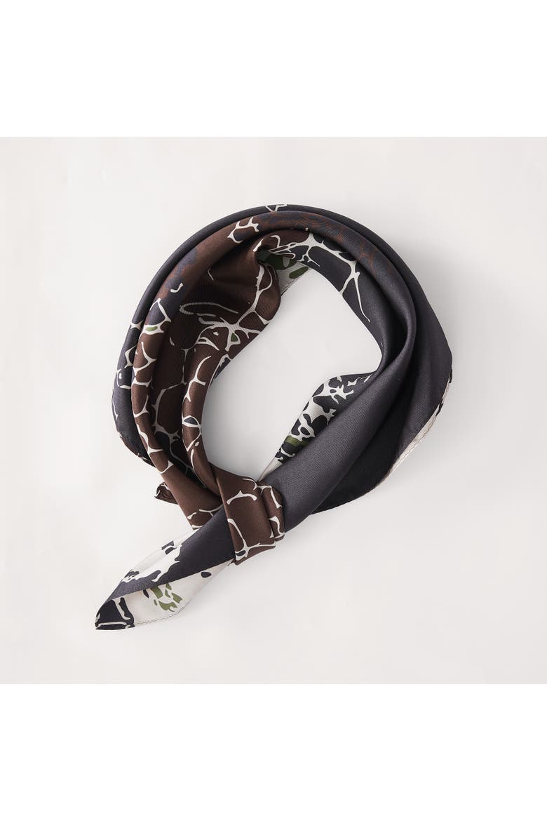 Threaded Roots Silk Scarf, Alternate, color, Brown/Neutral