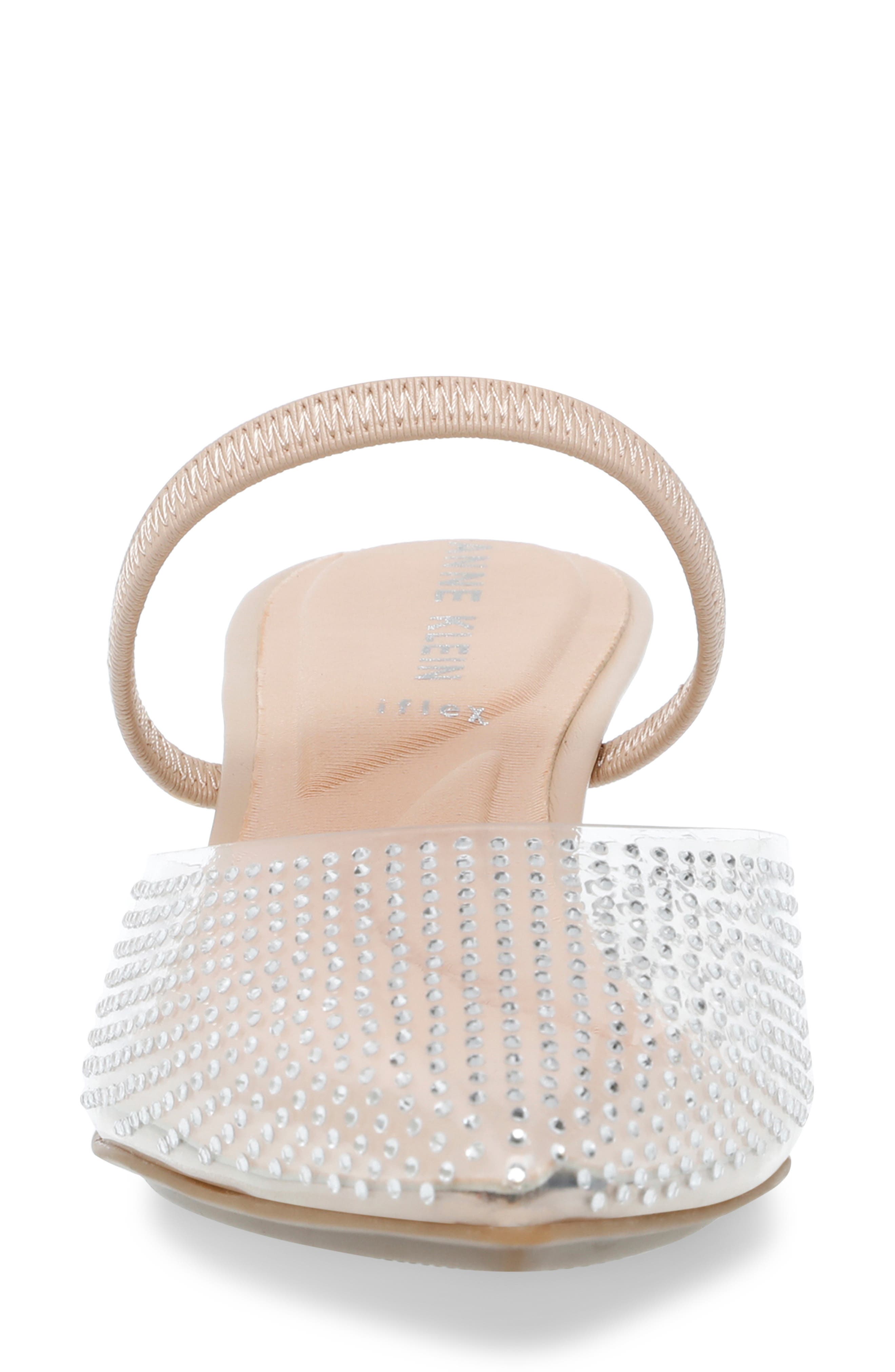 Anne Klein Iella Convertible Strap Slingback, Alternate, color, Clear / Nude