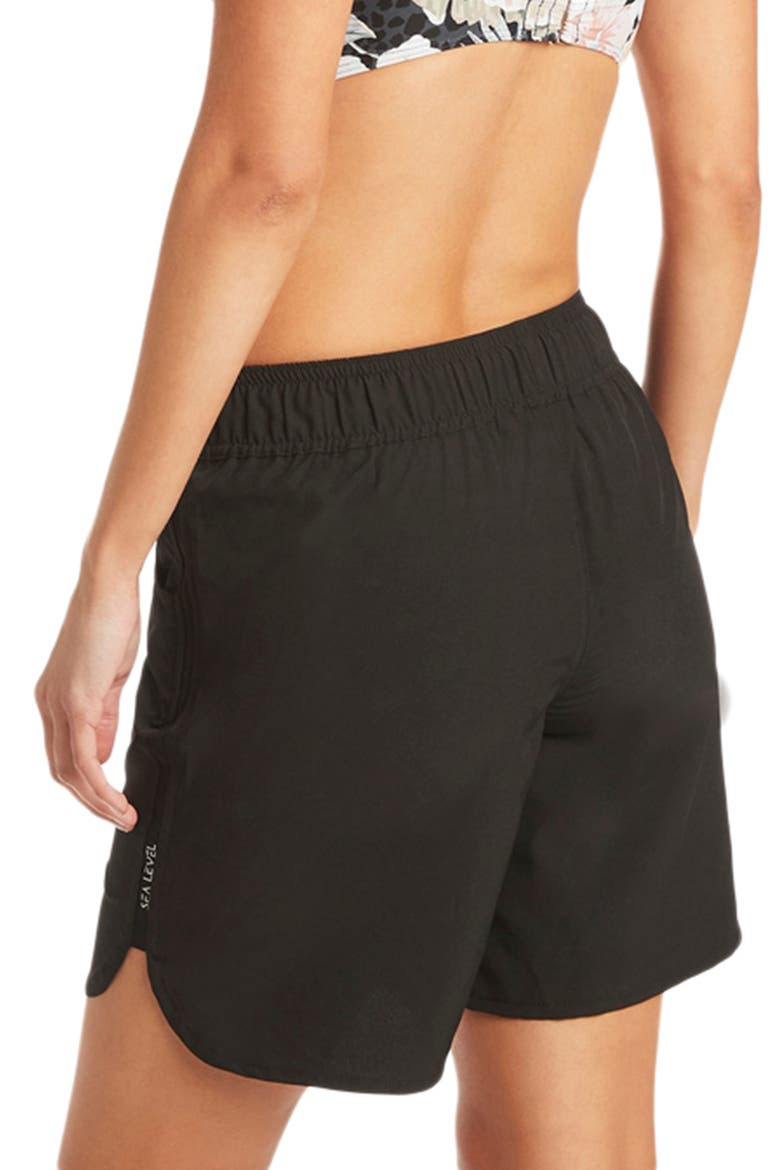7-Inch Stretch Board Shorts, Alternate, color, BLACK