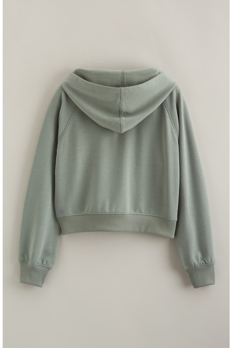 Kids' Aspire Fleece Zip-Up Hoodie, Alternate, color, GREEN LILYPAD