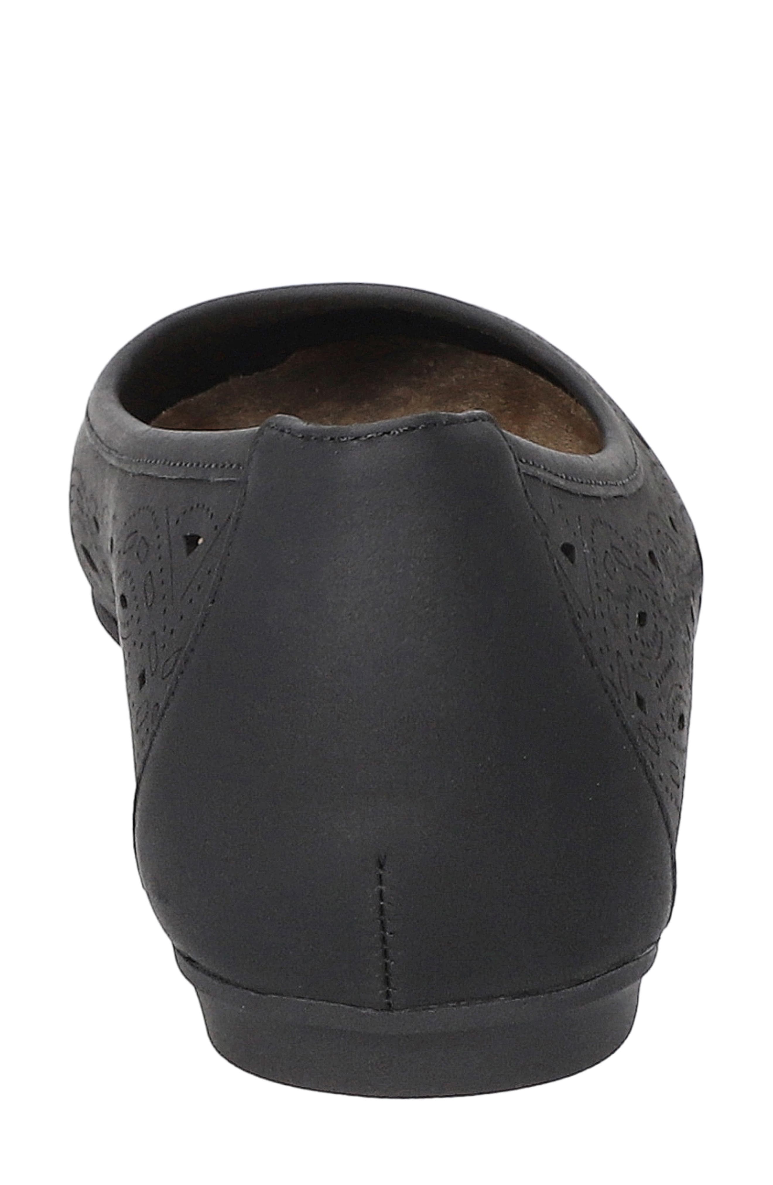 EASY STREET Jackie Laser Cut Flat, Alternate, color, Black