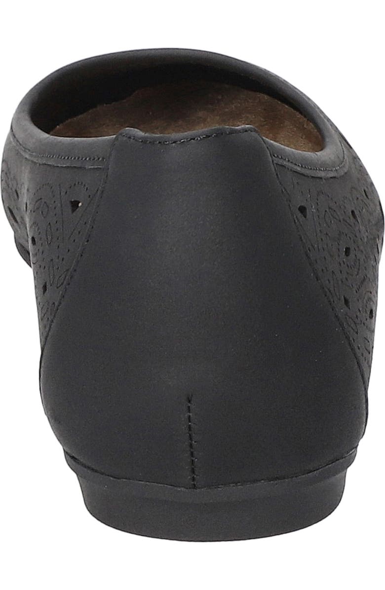 EASY STREET Jackie Laser Cut Flat, Alternate, color, Black