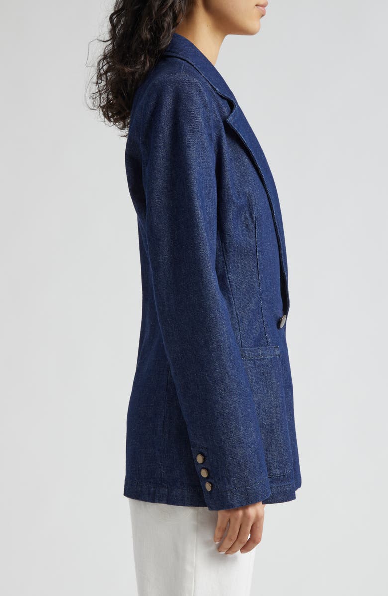 Emporio Armani Denim Double Breasted Blazer, Alternate, color, 