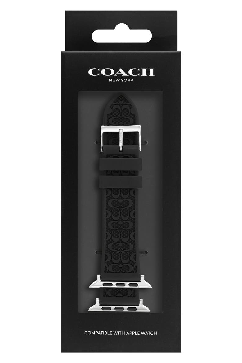 Silicone Apple Watch® Watchband, Alternate, color, BLACK