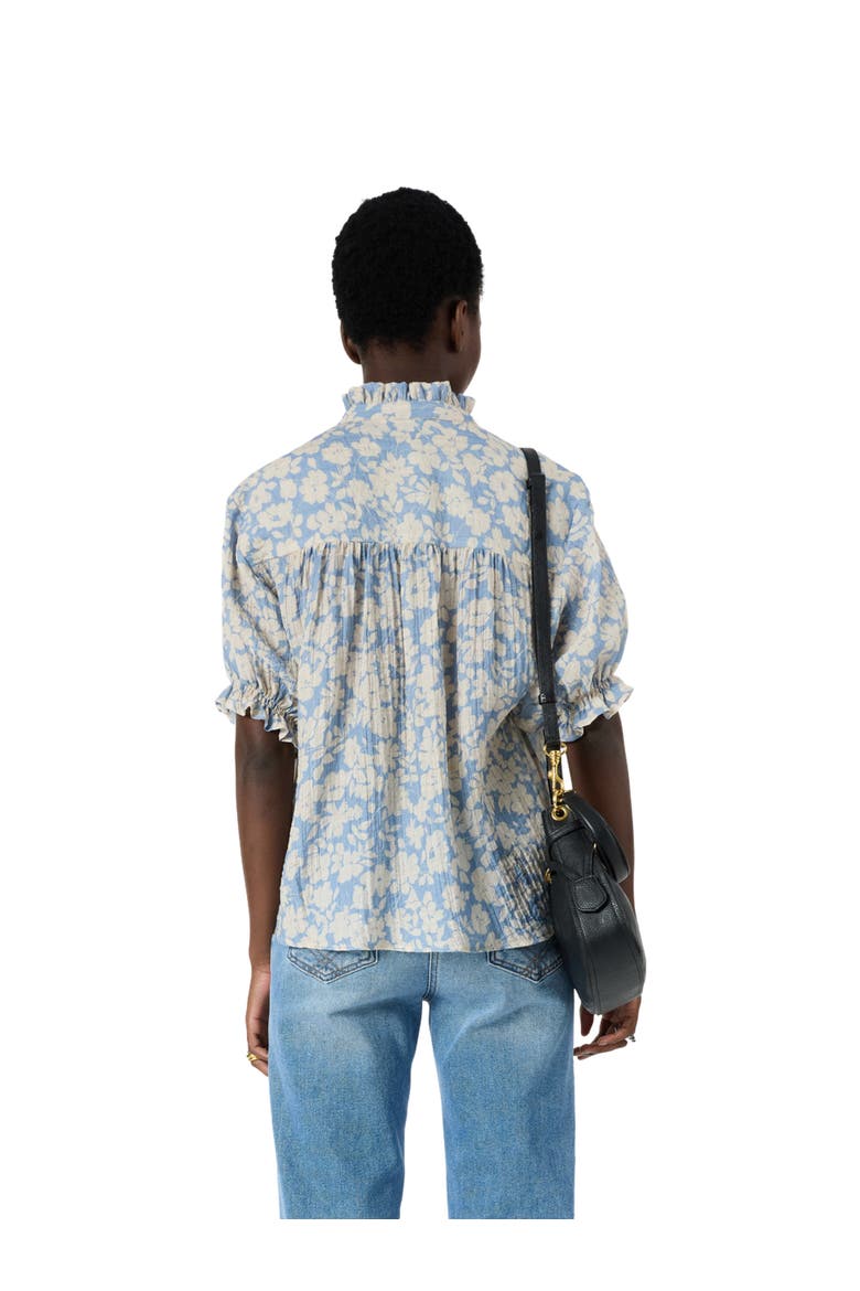 Cephise Floral Print Blouse, Alternate, color, Sky Blue