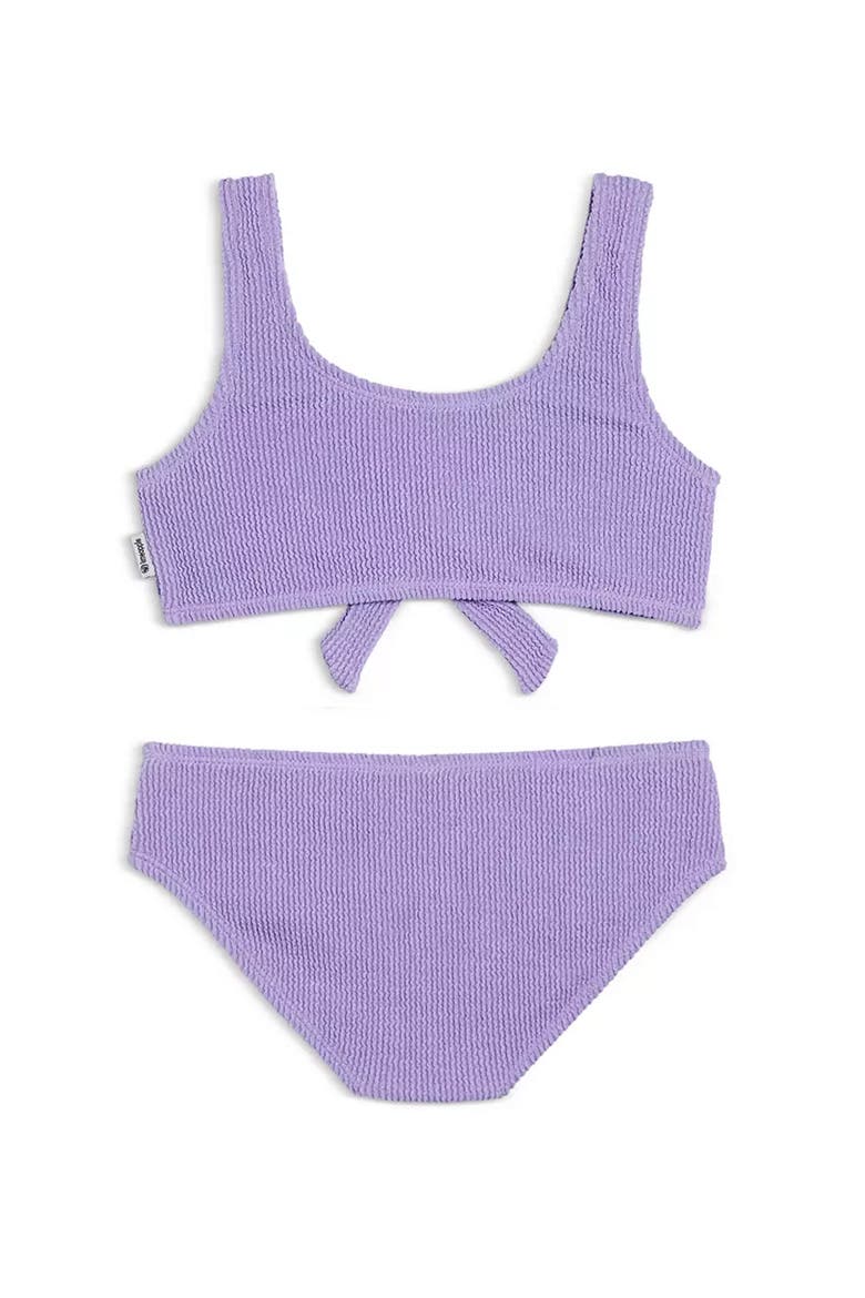 Crinkle Tie Bikini Swimsuit, Alternate, color, Amethyst