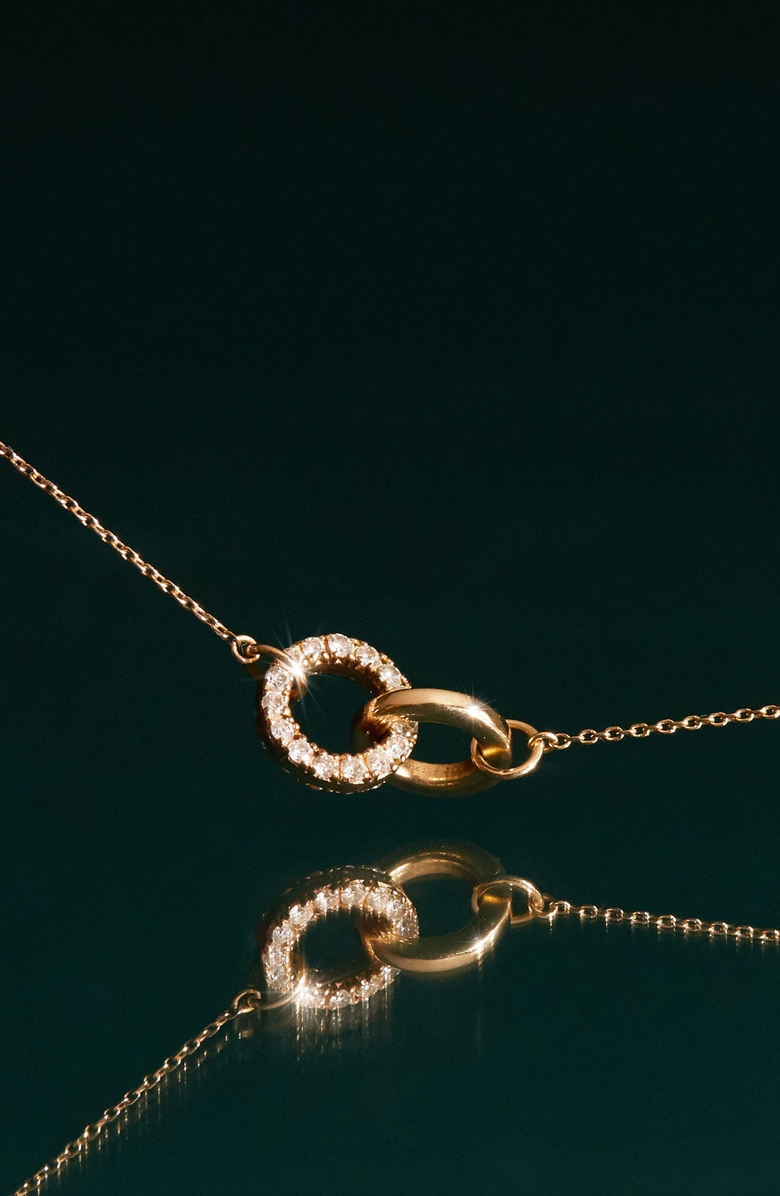 Aurate New York Diamond Connection Necklace, Alternate, color, Yellow Gold