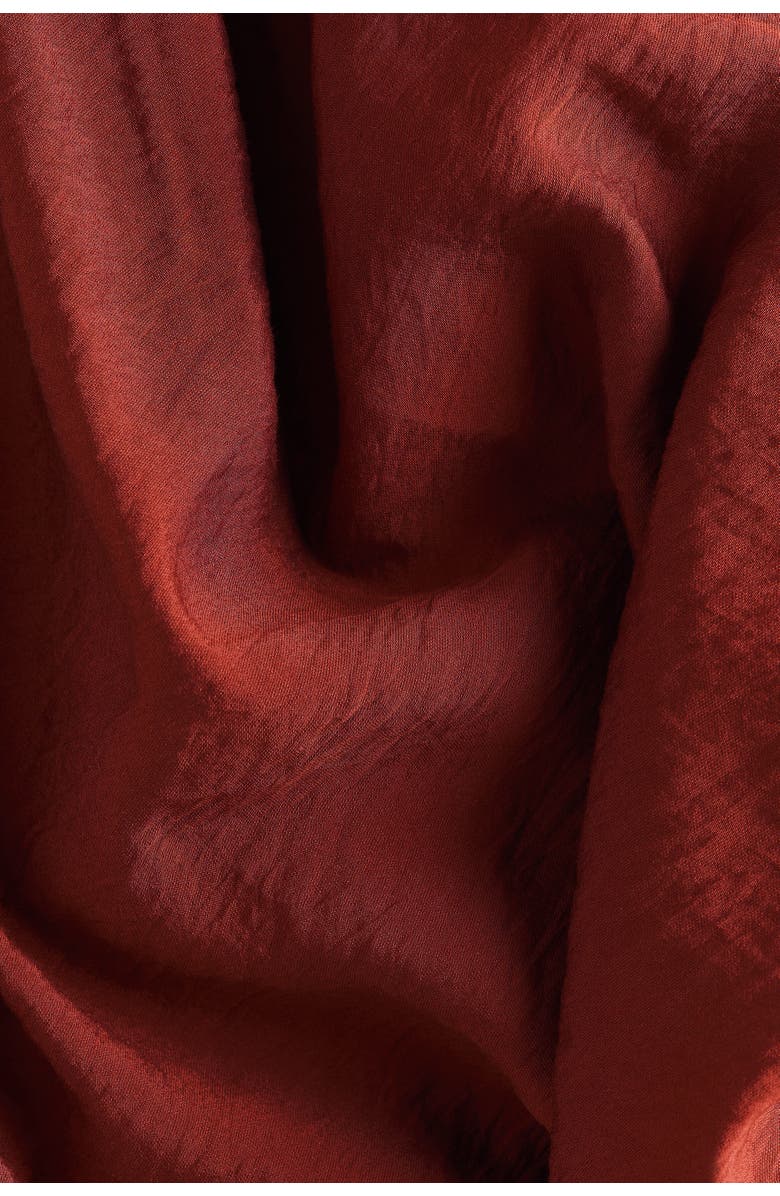 H&M Mama Smocked-detail Dress, Alternate, color, Rust Brown