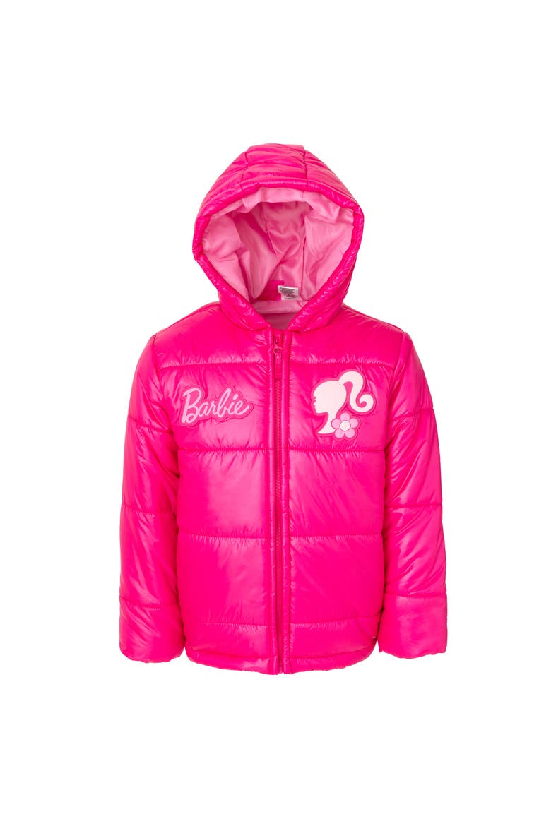 Hooded Puffer Jacket, Main, color, Barbie Pink