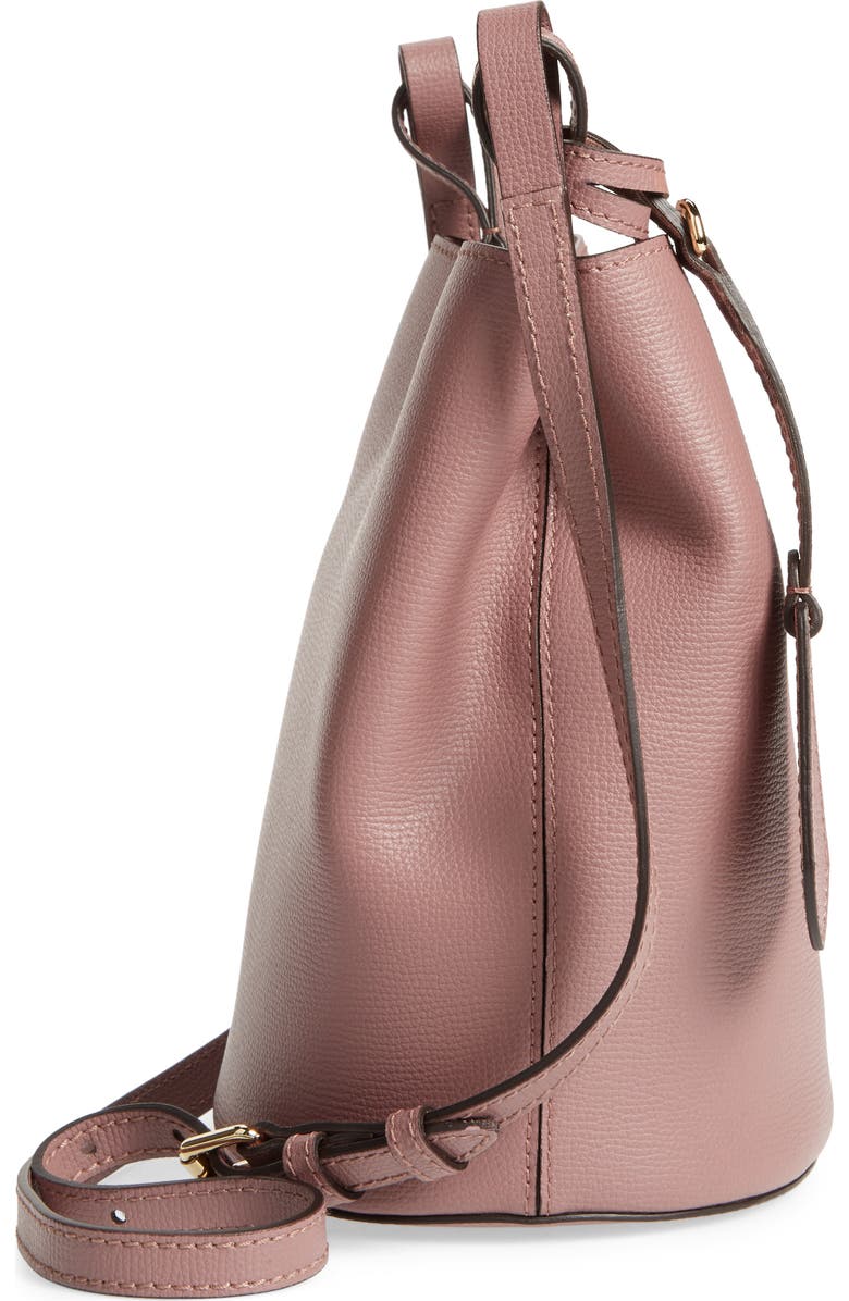 Burberry Small Lorne Leather Bucket Bag, Alternate, color,