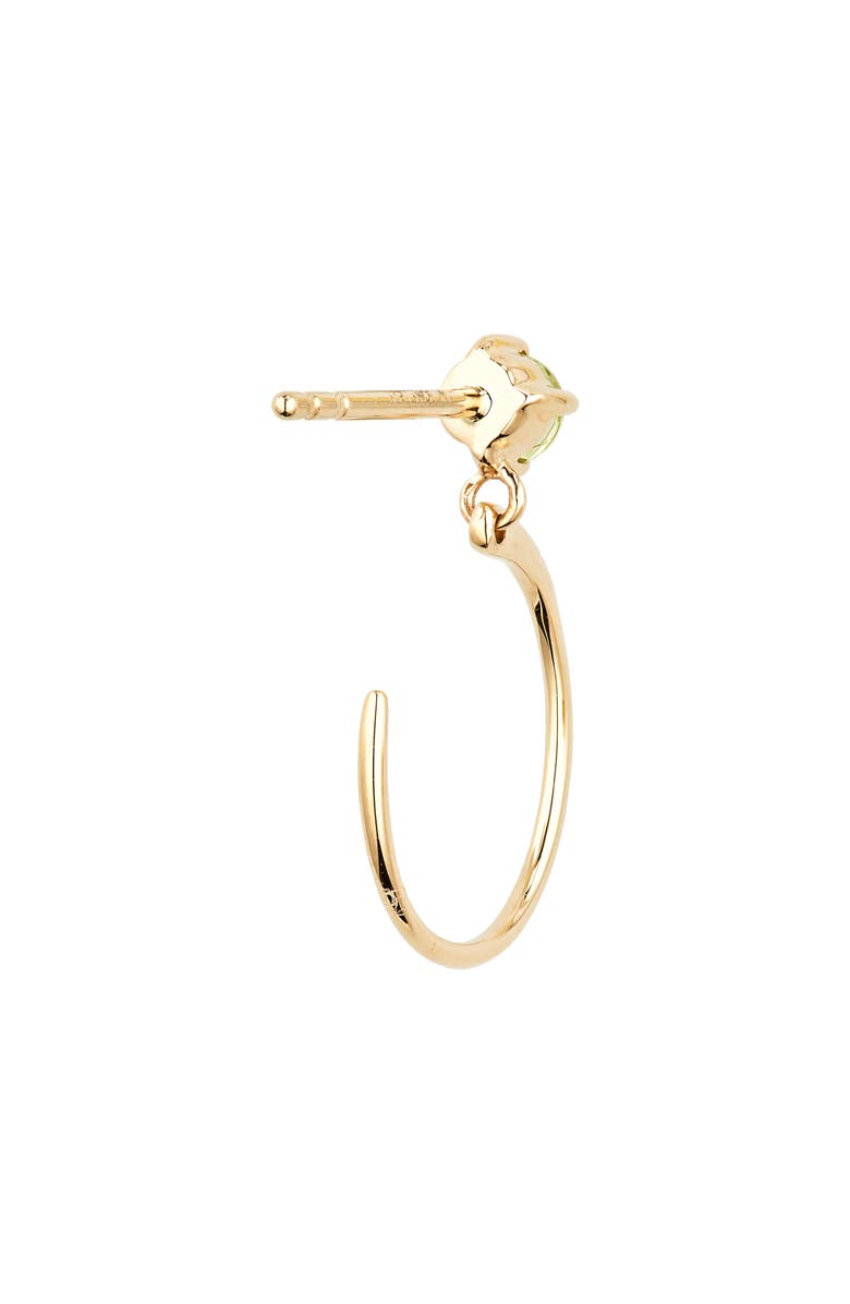 Bony Levy 14K Gold Peridot Hoop Drop Earrings, Alternate, color,
