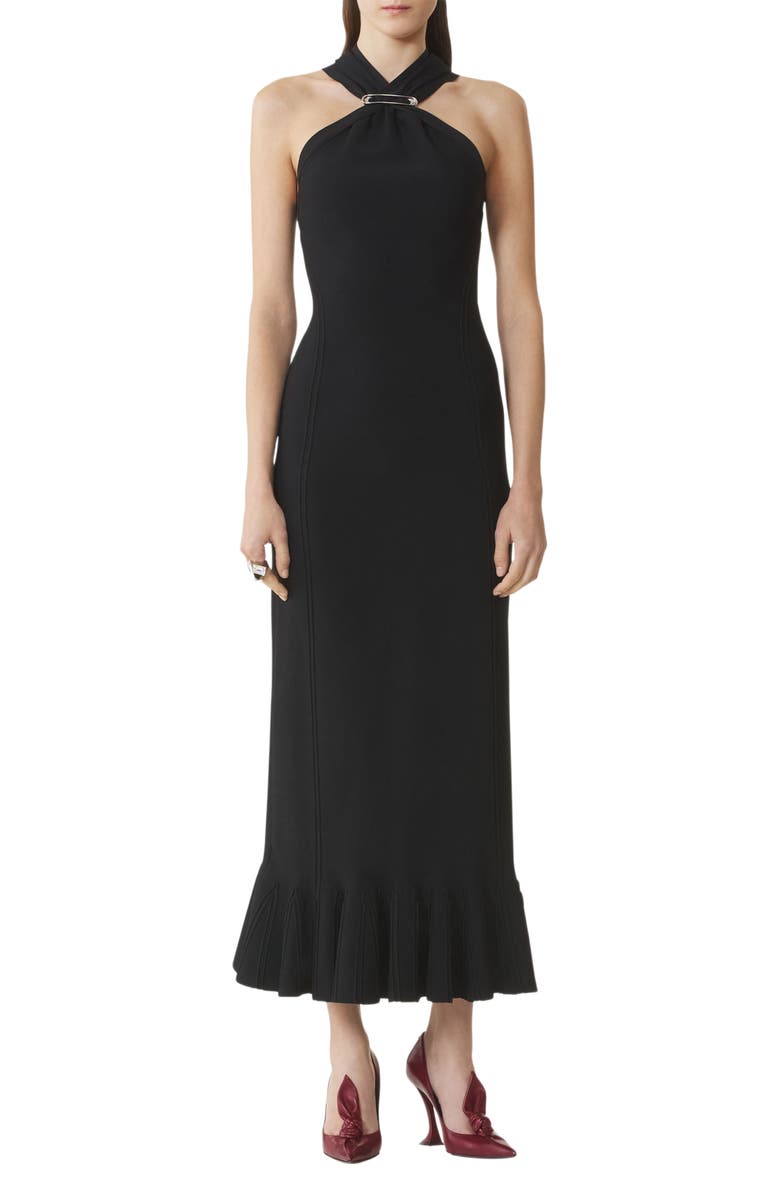 Lanvin Long Viscose Dress, Main, color, Black