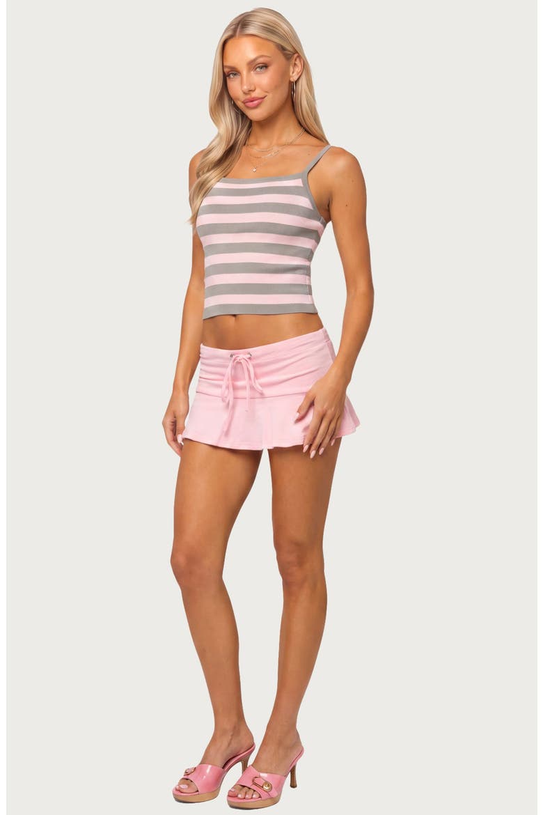 Harla Striped Knit Bandage Top, Alternate, color, PINK-AND-GRAY
