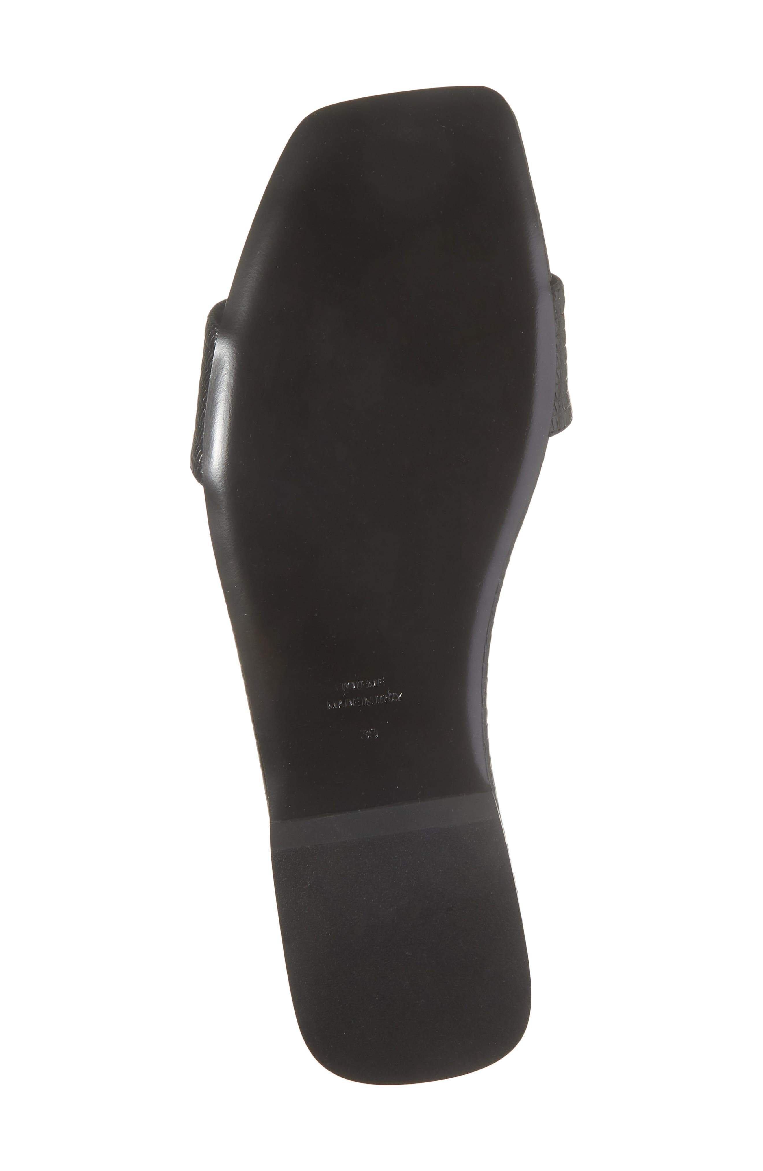 TOTEME Lizard Embossed Slide Sandal, Alternate, color, Black