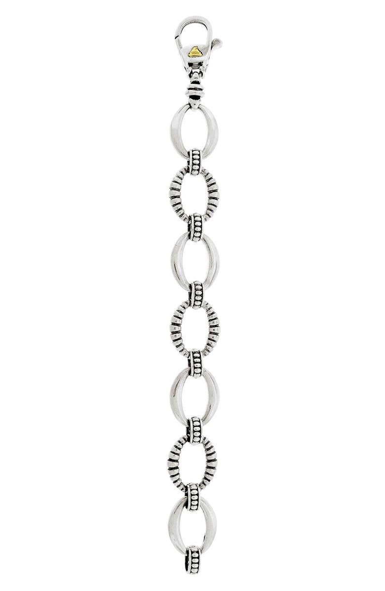LAGOS 'Link' Sterling Silver Oval Link Bracelet, Alternate, color, 