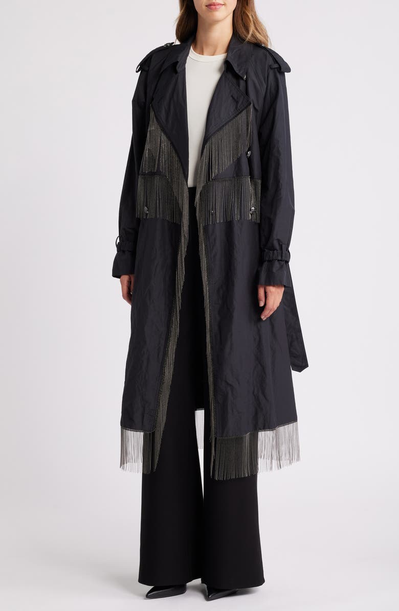 KOBI HALPERIN Orly Chain Fringe Trench Coat, Alternate, color, 